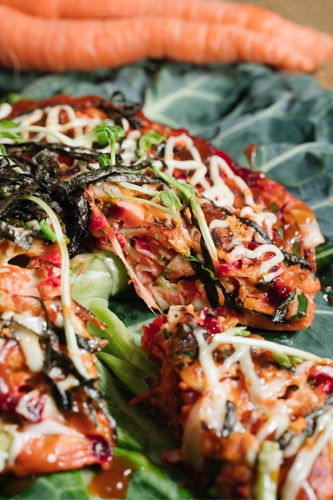 由椰菜煮成的大阪燒